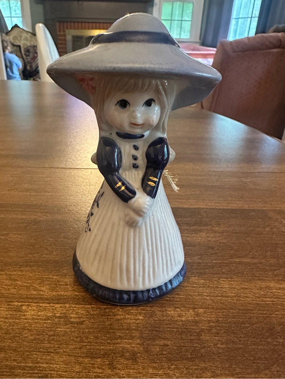 Vintage Blue and White Dutch Girl Bell